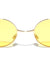 Yellow Lens Retro Rounded Oval Wholesale Sunglasses