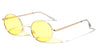 Yellow Lens Retro Rounded Oval Wholesale Sunglasses