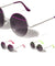 Metal Round Color Accent Bar Wholesale Sunglasses