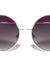 Metal Round Color Accent Bar Wholesale Sunglasses