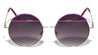 Metal Round Color Accent Bar Wholesale Sunglasses