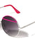 Metal Round Color Accent Bar Wholesale Sunglasses