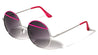 Metal Round Color Accent Bar Wholesale Sunglasses