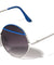 Metal Round Color Accent Bar Wholesale Sunglasses
