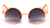 Round Neon Frame Cat Ears Wholesale Bulk Sunglasses