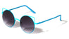 Round Neon Frame Cat Ears Wholesale Bulk Sunglasses