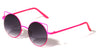 Round Neon Frame Cat Ears Wholesale Bulk Sunglasses