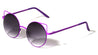 Round Neon Frame Cat Ears Wholesale Bulk Sunglasses