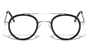 Rounded Aviators Clear Lens Wholesale Bulk Glasses