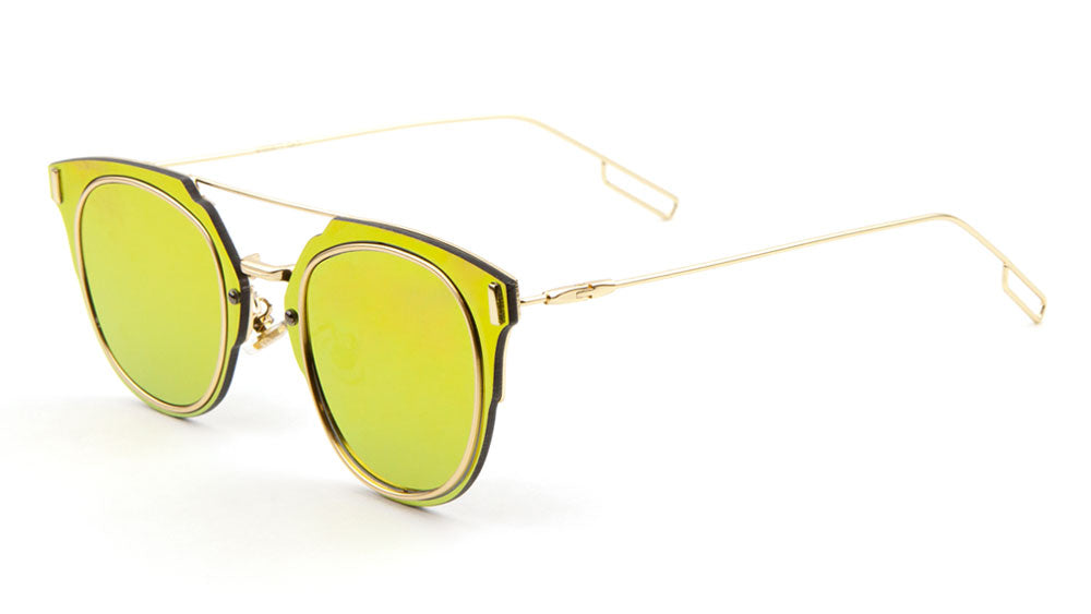Retro Flat Lens Aviators Sunglasses Wholesale