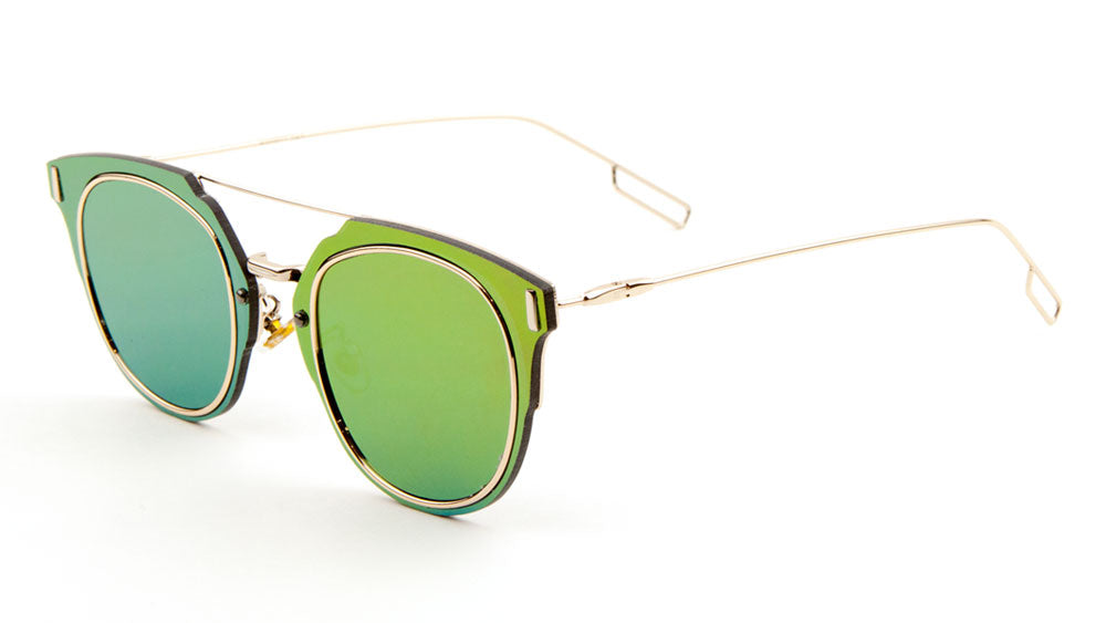 Retro Flat Lens Aviators Sunglasses Wholesale