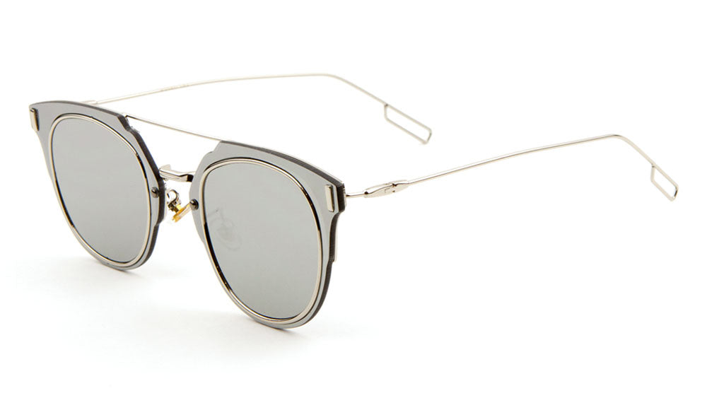 Retro Flat Lens Aviators Sunglasses Wholesale