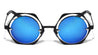 Round Hexagon Accent Color Mirror Wholesale Sunglasses