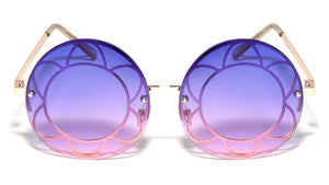 Rimless Round Oceanic Color Wholesale Sunglasses