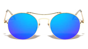 Rimless Round Flat Color Mirror Wholesale Bulk Sunglasses