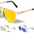 Flat Top Color Mirror Aviators Wholesale Bulk Sunglasses