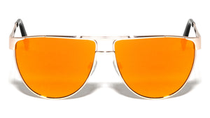 Flat Top Color Mirror Aviators Wholesale Bulk Sunglasses