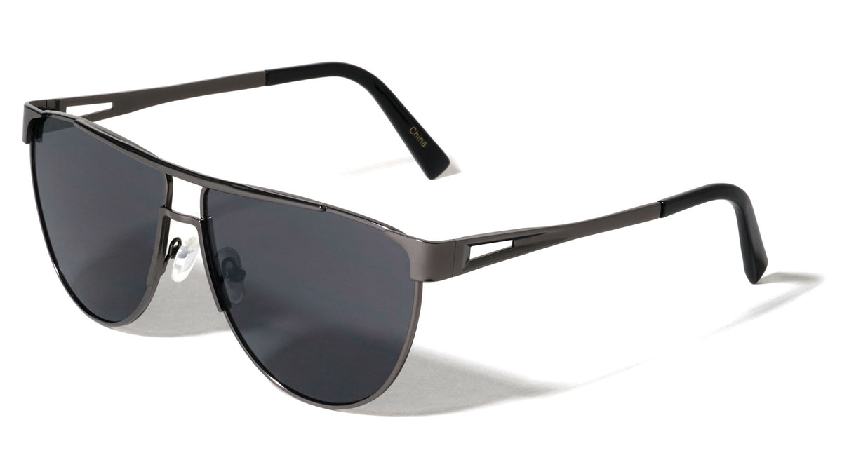 Flat Top Color Mirror Aviators Wholesale Bulk Sunglasses
