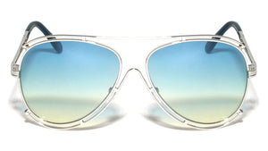 Accent Outline Oceanic Color Aviators Wholesale Sunglasses
