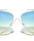 Accent Outline Oceanic Color Aviators Wholesale Sunglasses
