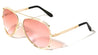 Accent Outline Oceanic Color Aviators Wholesale Sunglasses
