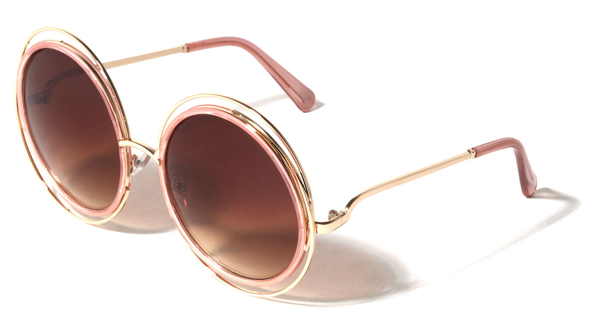 Oversized Accent Ring Round Wholesale Bulk Sunglasses