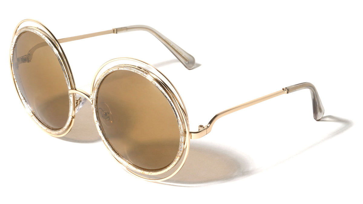 Oversized Accent Ring Round Wholesale Bulk Sunglasses