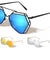 Angled Accent Color Mirror Aviators Wholesale Bulk Sunglasses