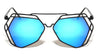 Angled Accent Color Mirror Aviators Wholesale Bulk Sunglasses