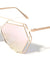 Angled Accent Color Mirror Aviators Wholesale Bulk Sunglasses