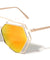 Angled Accent Color Mirror Aviators Wholesale Bulk Sunglasses