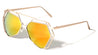 Angled Accent Color Mirror Aviators Wholesale Bulk Sunglasses