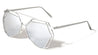 Angled Accent Color Mirror Aviators Wholesale Bulk Sunglasses