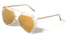 Angled Accent Color Mirror Aviators Wholesale Bulk Sunglasses