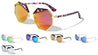 Octagon Color Mirror Fashion Wholesale Sunglasses