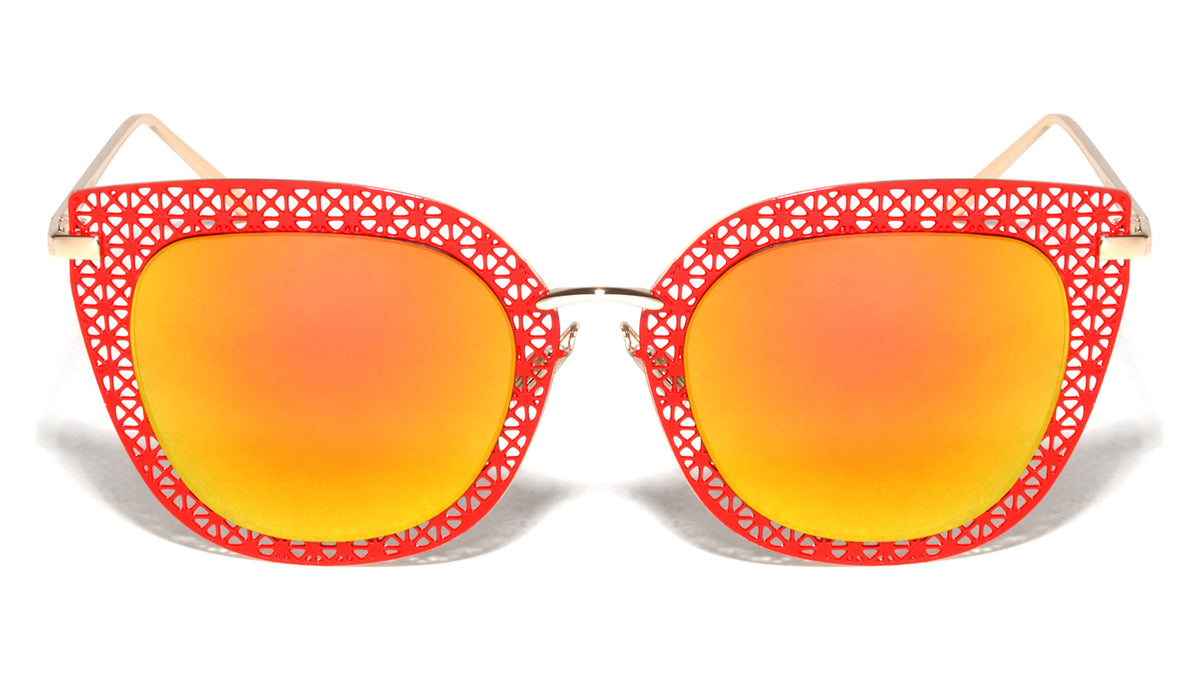 Cat Eye Metal Mesh Fashion Wholesale Sunglasses