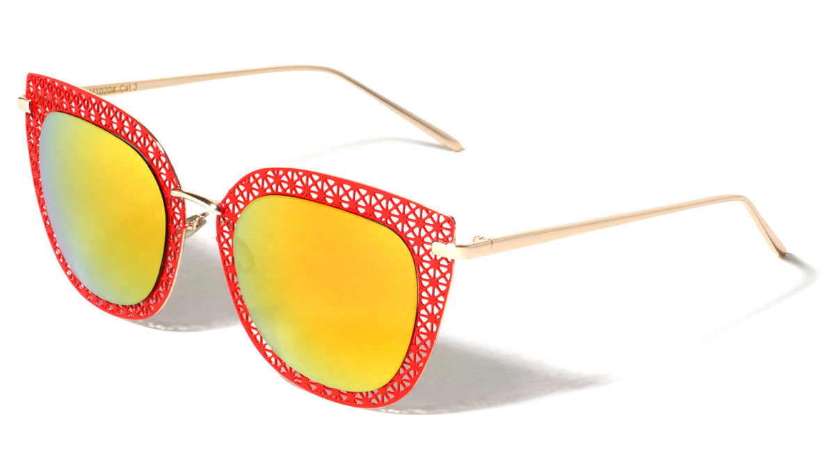 Cat Eye Metal Mesh Fashion Wholesale Sunglasses