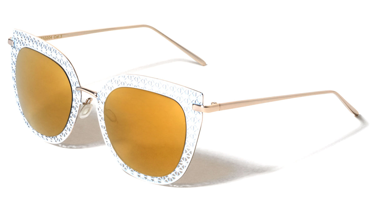 Cat Eye Metal Mesh Fashion Wholesale Sunglasses