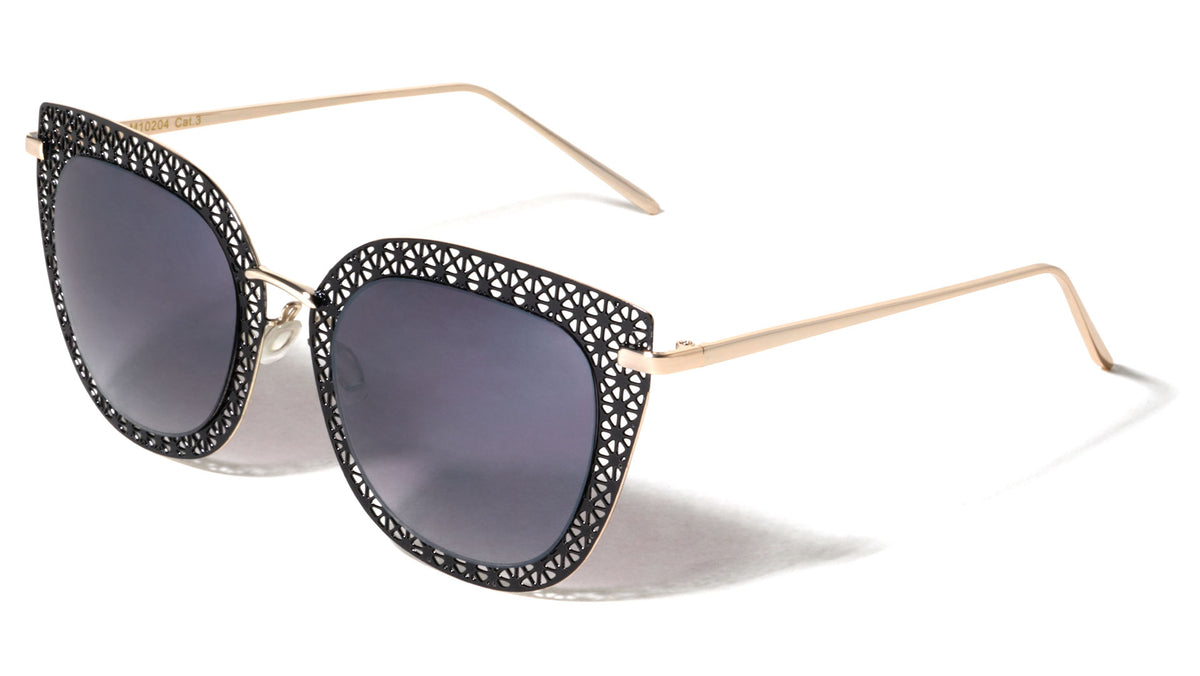 Cat Eye Metal Mesh Fashion Wholesale Sunglasses