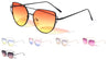 Double Bar Oceanic Color Flat Lens Cat Eye Wholesale Sunglasses