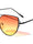 Double Bar Oceanic Color Flat Lens Cat Eye Wholesale Sunglasses