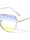 Double Bar Oceanic Color Flat Lens Cat Eye Wholesale Sunglasses
