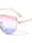 Double Bar Oceanic Color Flat Lens Cat Eye Wholesale Sunglasses