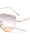 Double Bar Oceanic Color Flat Lens Cat Eye Wholesale Sunglasses