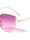 Double Bar Oceanic Color Flat Lens Cat Eye Wholesale Sunglasses