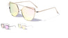 Rose Gold Lens Double Bar Cat Eye Flat Lens Wholesale Bulk Sunglasses