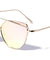 Rose Gold Lens Double Bar Cat Eye Flat Lens Wholesale Bulk Sunglasses