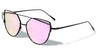 Rose Gold Lens Double Bar Cat Eye Flat Lens Wholesale Bulk Sunglasses