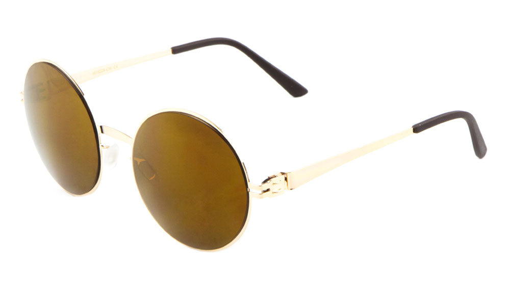 Rimless Round Color Mirror Wholesale Bulk Sunglasses