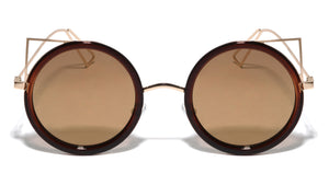 Triangle Ears Round Retro Wholesale Bulk Sunglasses